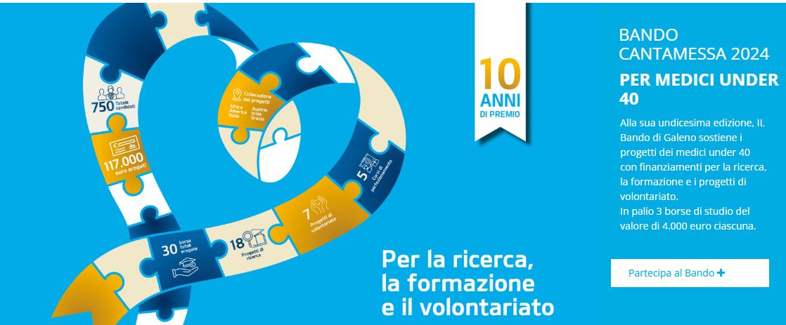 Premio Galeno Cantamessa 2024: finanziamenti ricerca, formazione e volontariato medici